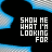 identical black silhouettes with blue outlines against a light gray background, each containing text that changes color across frames