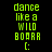 Pixelated green text on black background with cyan bars shifting across the text in an animation.