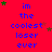 Red background with blue text reading 'in the coolest loser ever' repeated in a , surrounded by small green and brown stars