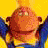 A pixelated animated contact sheet showing a cartoon character on the left and green text on the right against a yellow background.
