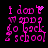 Pixelated pink text on black background reads "I don't want to go back to school" with musical notes and a heart symbol, animated in showing sequential pixel changes