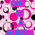 Pixelated static image with pink, blue, black, and white colors featuring text "ONE IN A MILLION" and circular patterns.