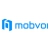 Blue and gray pixelated logo with stylized 'M' symbol and 'mobvoi' text on white background