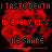 A 5x5 contact sheet of animated frames showing a red rose with overlaid text, where the text alternates between 'TASTE DEATH' and 'IN EVERY KISS' while 'HE SHARE' remains constant.