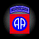 Nine military-themed icons arranged in a , each with distinct emblems and text on circular backgrounds