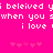 Pixelated text on bright pink background with heart symbols below, showing repeated phrases and partial words.