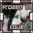 repeated pixelated text and symbols over a blurred background of a person's face