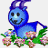 A pixelated blue capricorn mascot with a smiling face, green foliage, and pink flowers stands next to text reading "Capricorn dec 22- jan 20" on a white background.