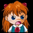 Pixelated anime-style character with orange hair and blue eyes on left, alongside stylized text "Anime IM" and "COM" on right against black background.