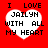 Red background with four white heart-shaped text boxes containing "I LOVE JAILYN WITH ALL MY HEART" in black pixelated font, two pairs of identical hearts arranged in a
