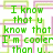 Green pixelated text reading "I know that u know that I'm cooler than u and bet u know it?" overlaid on a white background with overlapping pink and green rectangular outlines.