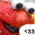 A pixelated red character with black eyes and mouth, holding a yellow object, with '633' text in the bottom right corner.