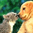 A 48x48 pixel animated buddy icon featuring a dog and cat on the left side with green text reading "Original Icons .com" on the right, displayed in a contact sheet layout.
