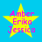 Four yellow stars with pink text on a blue background, each star displaying 'Amber Eriko Jessica' in pixelated font.