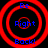 Four identical red concentric circle patterns with blue text 'Be Right Back!' on black background, arranged in a