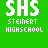 Green background with white text displaying 'SHS Steiner Highschool' and variations including 'soccer', 'highschooler', and 'goalie'.