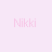 Two identical pixelated 'Nikki' text icons on a split background of light pink and gray, with no visible animation changes.