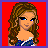 A 6-frame animated contact sheet showing a cartoon woman's face, torso, and legs with red background and blue text reading "don't get fooled by my looks".