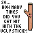 identical pixel art icons showing a brown stick with a face, each paired with text reading 'HOW MANY TIMES DID YOU GET HIT WITH THE UGLY STICK?!' where some words are pink