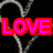 A split-screen icon with 'LOVE' in red and 'Dance' in purple text on a black background, featuring stars and a heart outline on the left; a large yellow number 2 on white on the right.
