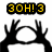 Four identical hand gestures with text above each, varying in color and pixelation across four