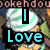 Animated icon shows a character with green and white hair, wearing a pearl necklace, displaying text "I Love You A Lot" then changing to "<333".