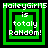 Green and black pixelated square icon with white text reading "HoileyGirl15 is totally Random!" arranged in a nested square pattern.