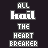 30 distinct pixel art variations featuring the text 'ALL THE HEART BREAKER' with changing color accents and decorative elements