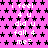 Pixelated pink background with black star pattern and repeated white text 'i feel 4 u did u fall 4 me?' in a