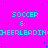 A static digital image with a bright pink background, displaying repeated text elements in cyan and blue pixelated fonts.