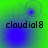 Green and blue gradient background with four blue circular patterns and black text reading 'claudial8' in each quadrant.