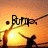 Silhouette of two figures against a bright sun with text above them, changing across frames.