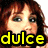 A four- shows a person with red hair in different poses and backgrounds, including text overlays reading 'dulce' and '7'
