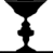 six grayscale variations of a symmetrical optical illusion icon showing a wine glass shape that alternates between positive and negative space, with text reading 'illusion icons by aimicons.net' below