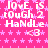 A static image with a bright pink background patterned by small light purple stars, featuring repeated white text and symbols.