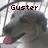 A four- shows a dog's face with text reading 'Guster is the best!' , each displaying slightly different facial expressions