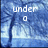 Pixelated blue-toned image of a tree-lined scene with text fragments 'under a', 'shady tree', and 'you & me' overlaid in white.