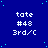 Blue background with light blue dots, repeated white text 'tate #48 3rd/C' in across the image