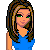 A 3x3 contact sheet of pixel art frames showing a woman in blue with changing facial expressions and sports-themed text elements including "so i play" and "got a prob?".