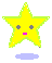 Four yellow star-shaped icons with green outlines arranged in a , each displaying distinct facial expressions and cloud shapes below