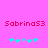 Pixelated red text 'Sabrina53' appears twice on a bright pink background with cyan and light blue star-like symbols below each text instance.