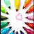 A colorful pixelated composition of four distinct heart-themed sections with varied color palettes and heart shapes.