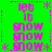 Green background with pink text and symbols arranged in a pattern, featuring repeated 'let it snow' phrases and asterisk-like crosses