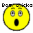 Yellow circular emoji with wide eyes and open mouth, displaying text above each instance.