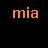 Five distinct 'mia' text icons displayed in a with varying colors and styles on dark backgrounds