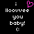 Pixelated text and symbols on black background with pink heart symbol above 'i' in left