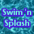 A four- of summer-themed text graphics with blue, orange, and red color schemes