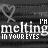 A black-and-white animated icon with repeating text and heart symbols, showing subtle pixel-level variations across frames.