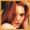 Three pixelated images of a woman with long hair in different poses, each framed by an orange border.
