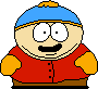 Pixel art character with blue hat, red vest, and yellow sleeves in multiple facial expressions against gray background.